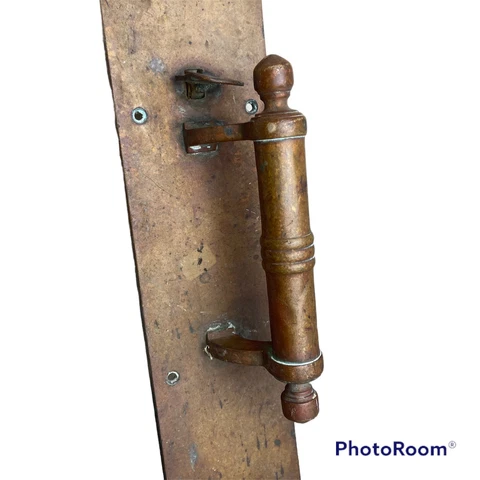 Antique Large Copper Door Handle Pull Thumb Latch MW Co Architectural Salvage Cover