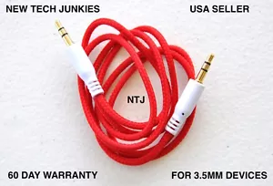 3.5mm male stereo audio aux auxiliary cable for iPod mp3 car iPhone 4s 5c 6 plus - Picture 1 of 14