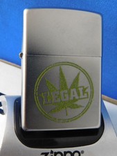 ZIPPO LIGHTER MARIJUANA POT WEED LEGAL STAMP SEALED NEW GIFT BOX SMOKER