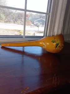 Calabaza pintada a mano vintage - pájaros, flores y mariposas, decoración hecha a mano, 16"x5 - Imagen 1 de 7