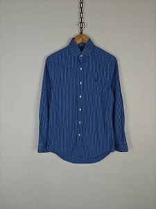 Polo Ralph Lauren Vintage Hemd Kragen gestreift Logo blau S - Bild 1 von 9