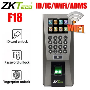 ZKTeco F18 ID/IC/WiFi/ADMS Biometric Fingerprint Time Attendance Access Control - Picture 1 of 13