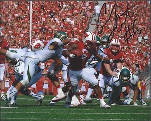 Foto firmada 8x10 de Wisconsin Badgers COREY CLEMENT PRUEBA - Imagen 1 de 2