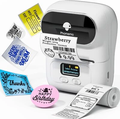 Phomemo M110 Mini Portable Thermal Label Printer Self-Adhesive Label Maker - Image 1 of 4