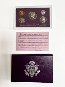 Juego de prueba de 5 monedas de Estados Unidos como nuevo 1993 con certificado de autenticidad embalaje original nuevo sellado - Imagen 1 de 2