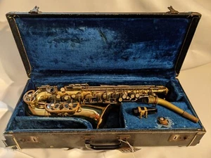 Vintage Evette Schaeffer Paris France Saxophone Case Mouth Piece Pearl 1912 - Picture 1 of 12