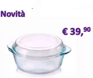 Tupperware Pirofila Premiaglass da 2.1 litri in vetro borosilicato con coperchio - Foto 1 di 1