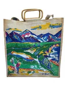 Masters Golf Tasche, Sackleinen mit Schultergurt und Holzgriffen, Golfer - Bild 1 von 4