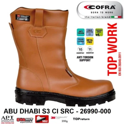 STIVALI ANTINFORTUNISTICA COFRA ABU DHABI S3 CI SRC pelle idrorepellente +
