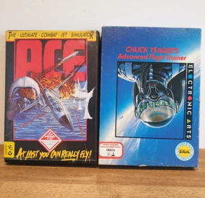 Commodore 64 Chuck Yeager's Advanced Flight Trainer and ACE Combat Jet Big Box - Picture 1 of 17