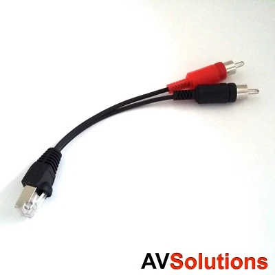 RJ45 PowerLink to Non-Bang & Olufsen B&O RCA Adaptor Cable  HQ 150mm - 0.15 M - Image 1 of 4