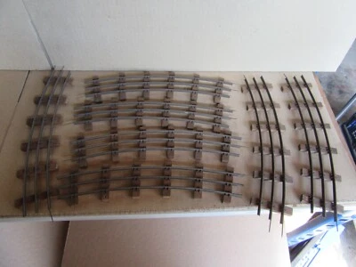 C18 LR Louis Roussy Bundle 7 Rails Curved Crossbars Wood Zero 1:43 Grid Train - Image 1 of 4