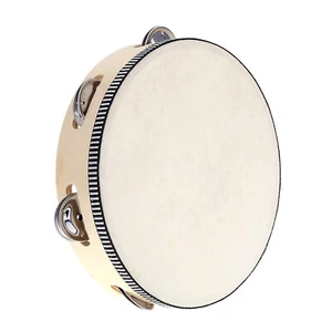 8 inch Handheld Tambourine Birch Percussion Hand Drum for Party Kids Toy E2B5 - Picture 1 of 8