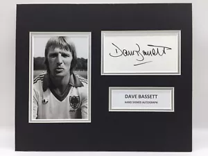 RARE Dave Bassett Wimbledon Signed Photo Display + COA AUTOGRAPH CRAZY GANG - Picture 1 of 3