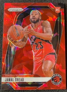 2024-25 Prizm #241 Jamal Shead RED ICE Rookie RC. Toronto Raptors Color Match - Picture 1 of 2