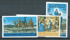 JORDAN 1966 CHRISTMAS IMPERF SET MNH BIN PRICE GB£2.30