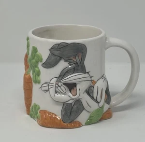 Taza de café vintage Looney Tunes BUGS BUNNY 3D 1998 16 OZ - Imagen 1 de 5