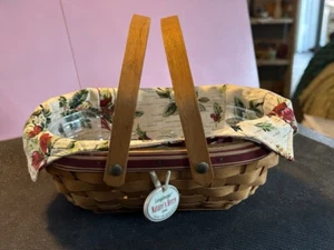 Longaberger Baumschnitt NATURE'S BERRY 2006 Korbschutz Tie Liner rot - Bild 1 von 3