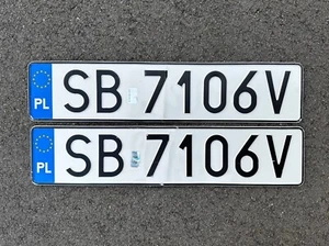 POLAND LICENSE PLATE PAIR EXPIRED SB7106V BIELSKO BAILA CITY - Picture 1 of 1