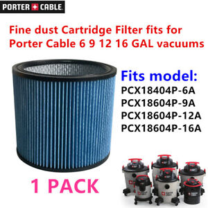 1 pcs Fine dust Cartridge Filter fits for Porter Cable 6 9 12 16 GAL vacuums