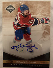 2011-2012 LIMITED BRIAN GIONTA MONIKERS AUTOGRAPH CARD 14/25 CANADIENS