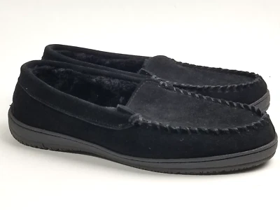 Zapatillas mocasín clásicas de gamuza negra Clarks para hombre talla 10 - 2448M Foto 1 de 4