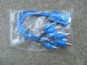 Cable VGA Monitor Male to 8 Female RCA New - Picture 1 of 6