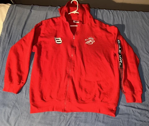 Winners Circle Racing Jacket Dale Earnhardt Jr Red Zip Hoodie XL Budweiser Cover