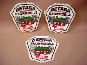 Three Jacket Patch Lot DEFAGA Snowmobile Club Digby East Fish Game Nova Scotia - Picture 1 of 3