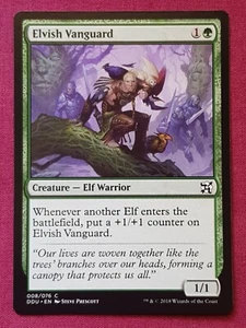 Magic The Gathering DUEL DECKS ELVES VS INVENTORS ELVISH VANGUARD green card MTG - Picture 1 of 2