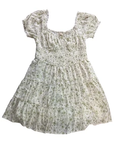 Abito Aeropostale floreale smocked nuovo con etichetta donna XL manica a sbuffo Cottagecore primavera - Foto 1 di 8