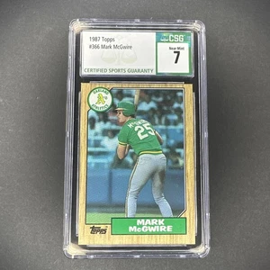 Mark McGwire 1987 Topps #366 CSG 7 - Picture 1 of 2