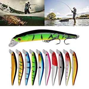 Esca dura in plastica 10 colori esca biomimetica falsa esca pesca accessori: - Foto 1 di 9