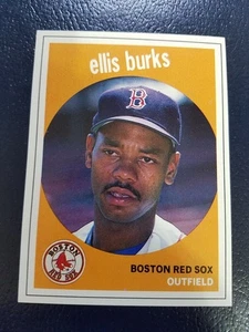 Ellis Burks Boston Red Sox 1989 Baseball Cards Magazine White Border - Picture 1 of 2