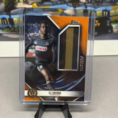 2019 Topps MLS Jumbo Relics 16/25 CJ Sapong #JR-CS Philadelphia Union - Image 1 of 2