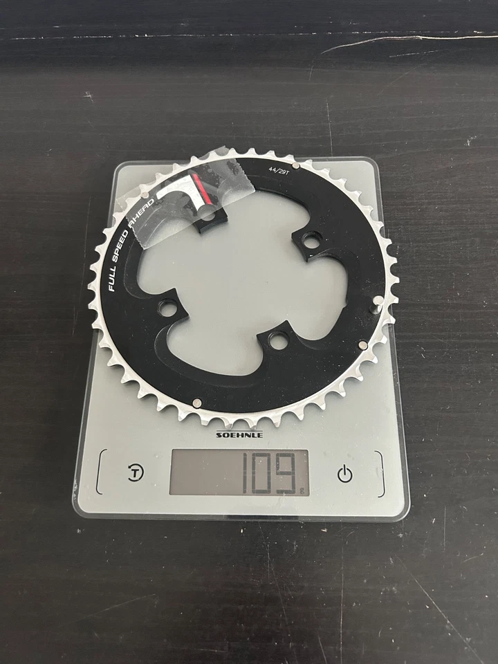 NEW FSA K-Force Light MTB Chainrings 44T 4 bolts 94BCD AL 2x9s Black NEW - Image 1 of 4