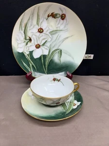 J & C Dayton "DOGWOOD" Limoges France ~ Cups & Saucer, Dessert Plate - Picture 1 of 8
