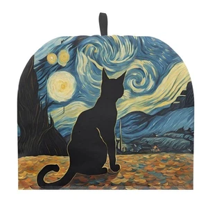 Niedliche schwarze Katze Teewärmer für Teekanne Sternennacht Maßgeschneidert Teekanne Abdeckungen Bucht... - Bild 1 von 8