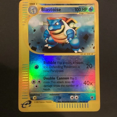 Pokémon TCG Expedition Blastoise Reverse Holo Card 36/165 NM - Image 1 of 4