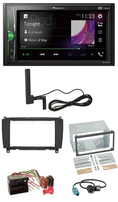 Pioneer MP3 DAB AUX 2DIN Bluetooth Autoradio für Mercedes CLK C209 A209 04-10 - Bild 1 von 4