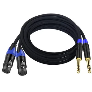 XLR to 1/4 TRS Stereo Adapter,XLR Female to 1/4 Inch (6.35mm) Stereo Balanced... - Picture 1 of 7