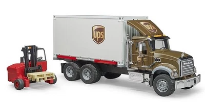 BRUDER, Camion UPS MACK GRANITO con transpallet, 1/16,  BRU2828 - Immagine 1 di 4