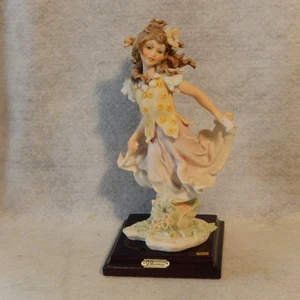 Flower Girl CAPODIMONTE Florence ARMANI Magic Memories Sculpture Italy Signed - Picture 1 of 7