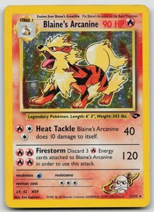 Damaged Blaine's Arcanine 1/132 Gym Challenge Holo RC26 - Picture 1 of 2