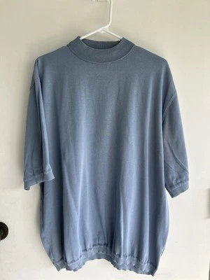 St Croix Steel Blue Pullover Men’s Mock Neck Knit Top XXL  - Image 1 of 4
