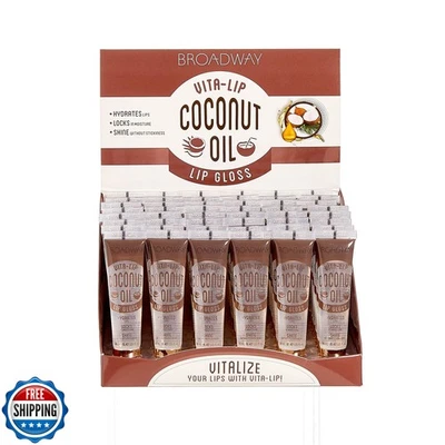 Ruby Kisses Broadway Vita-Lip Clear Lip Gloss (Coconut Oil 48 Pack), Ultra-Hy - Image 1 of 4