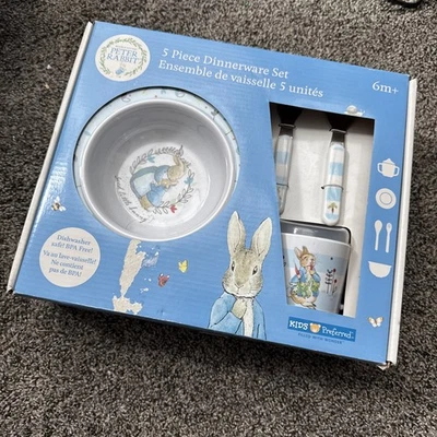 Набор столовой посуды Kids Childrens Preferred Beatrix Potter кролик Питер 5 предметов новый - Изображение 1 из 2