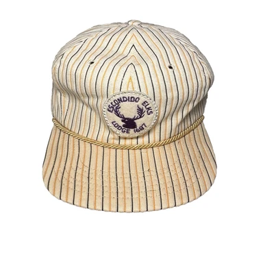 Винтажная регулируемая бейсболка Texace Escondido Elks Lodge с веревочным ремешком сзади сделано в США - Изображение 1 из 4