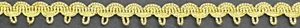1/4" Metallic Gold Scroll Gimp Braid Fabric Loop Trim 25 Yards Costume Trimming - Picture 1 of 1