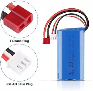 Batteria agli ioni di litio 7.4V 1500mAh 15C T-Plug | Per auto RC T40, F49, a... - Picture 1 of 7